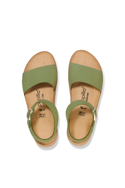 Glenda Green Tea Nubuck Leather Narrrow