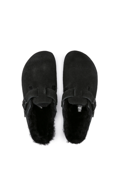 Boston Shearling Black Suede Leather/shearling Regular