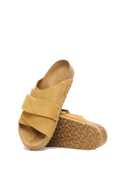 Kyoto Corduroy Cork Brown Cuir Suède Gaufré Régulier