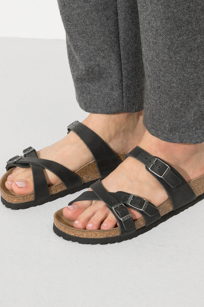 Franca Black Oiled Leather Regular