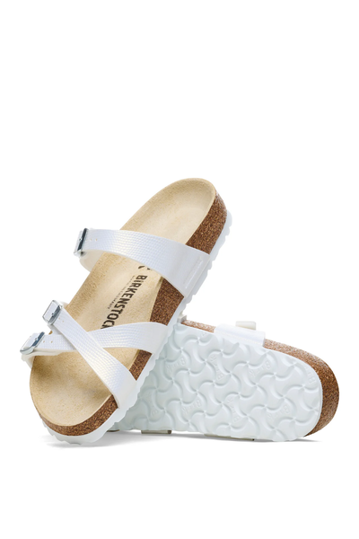 Franca Shiny Embossed White Embossed Birko-flor Narrow