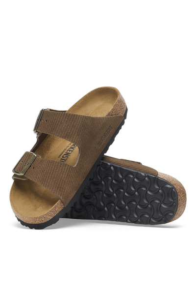 Arizona Corduroy Dark Tea Embossed Suede Leather Regular
