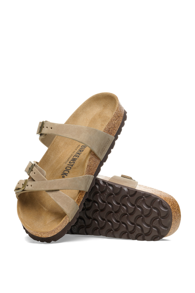 Franca Tabacco Brown Cuir Huilé Étroit
