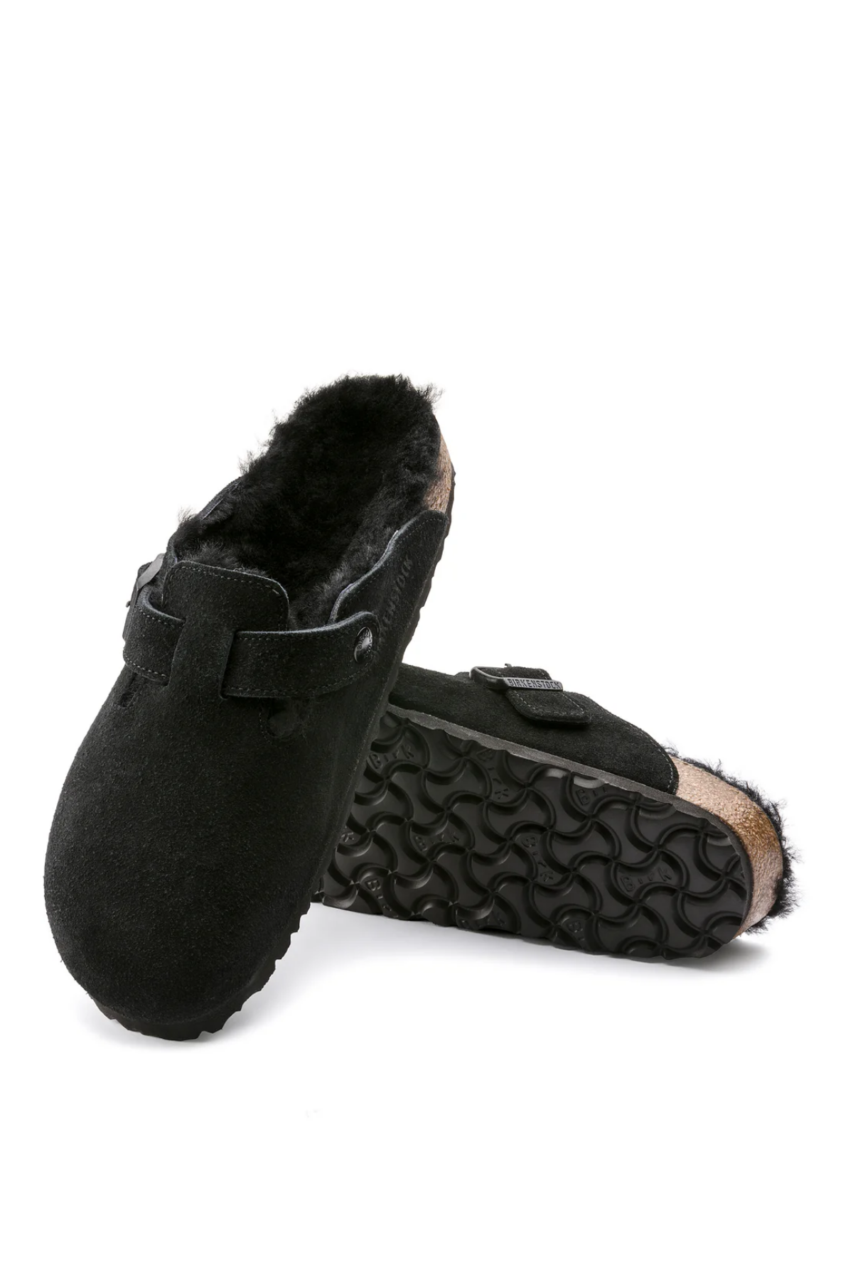 Boston Shearling Black Suede Leather/shearling Regular