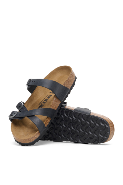 Franca cuir huilé noir étroit