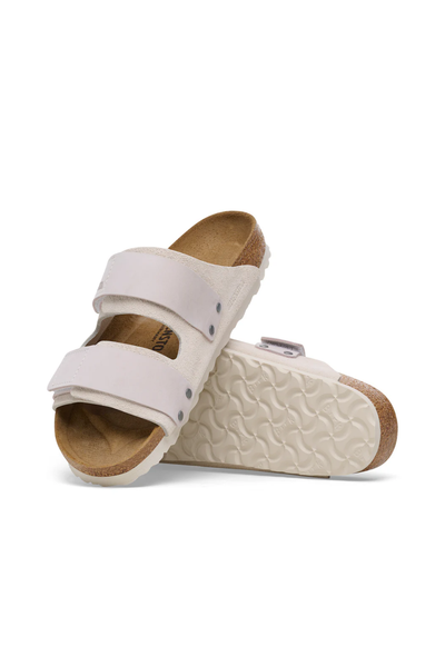 Uji Antique White Suede/nubuck Leather Narrow