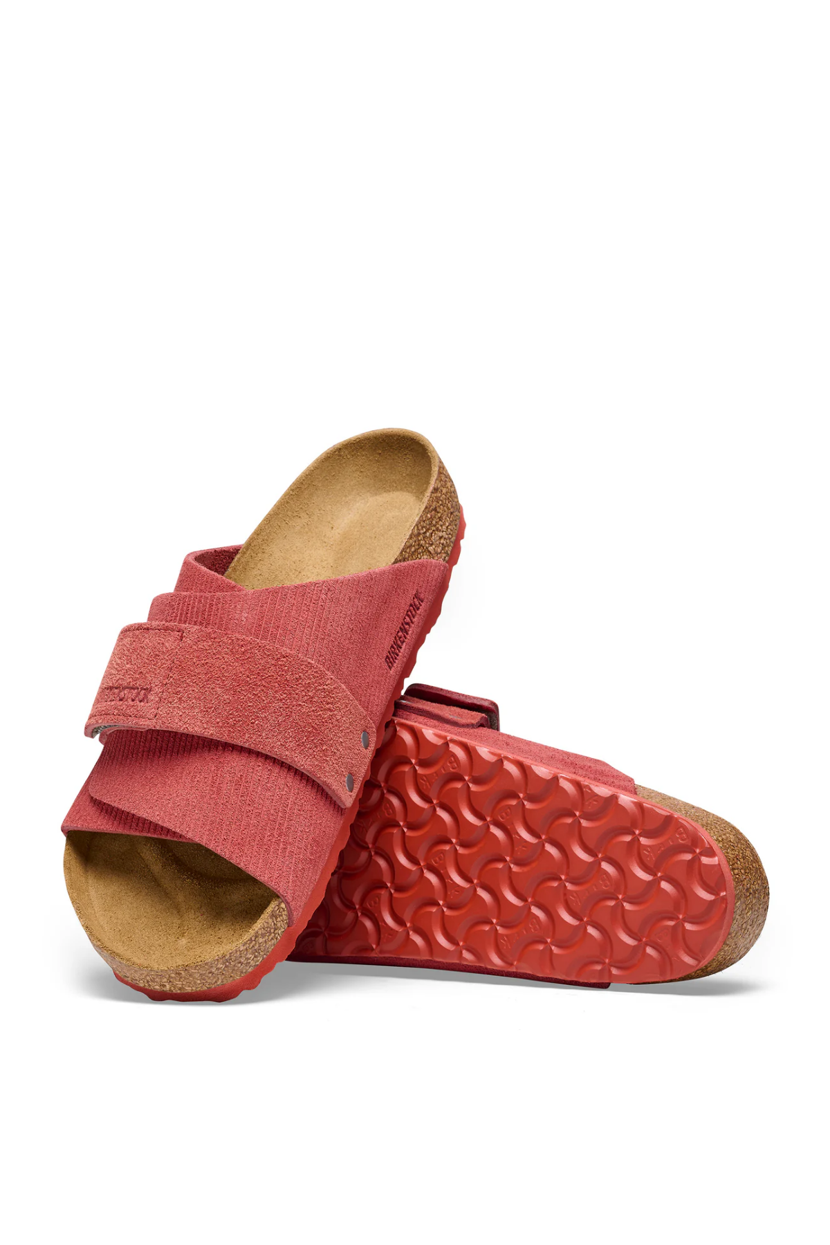 Kyoto Corduroy Sienna Red Embossed Suede Narrow