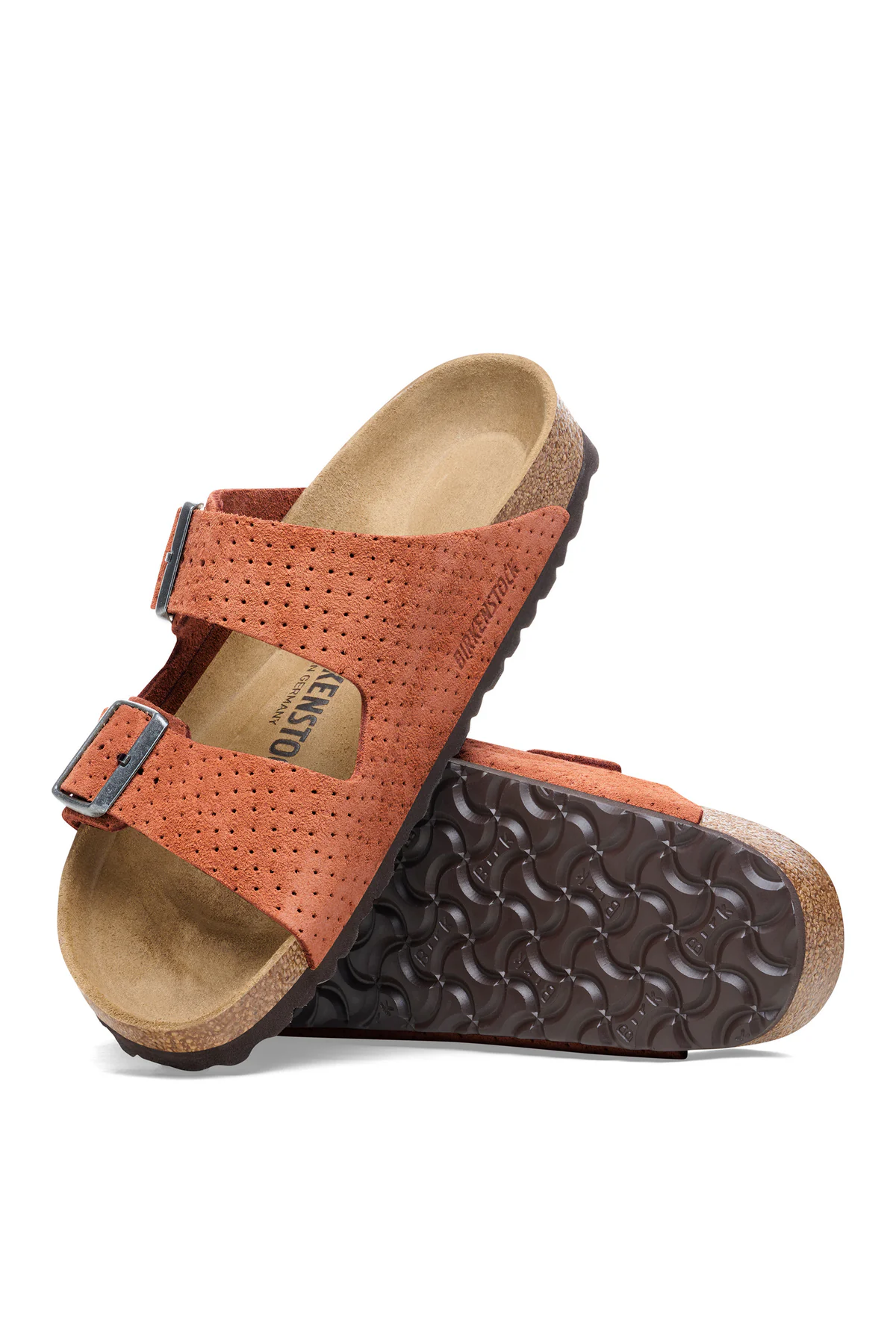 Arizona Burnt Orange Cuir Velours Gaufré Coupe Standard