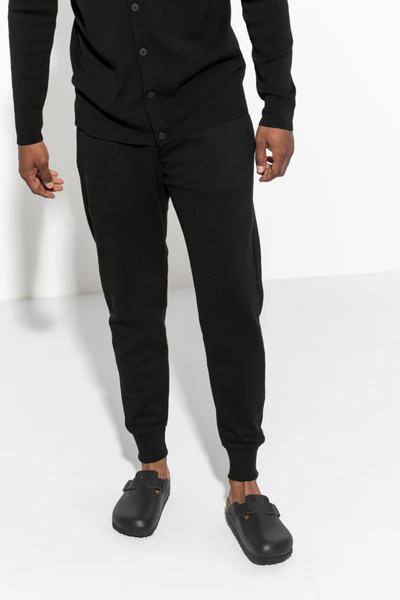 Boston Black Smooth Leather Narrow