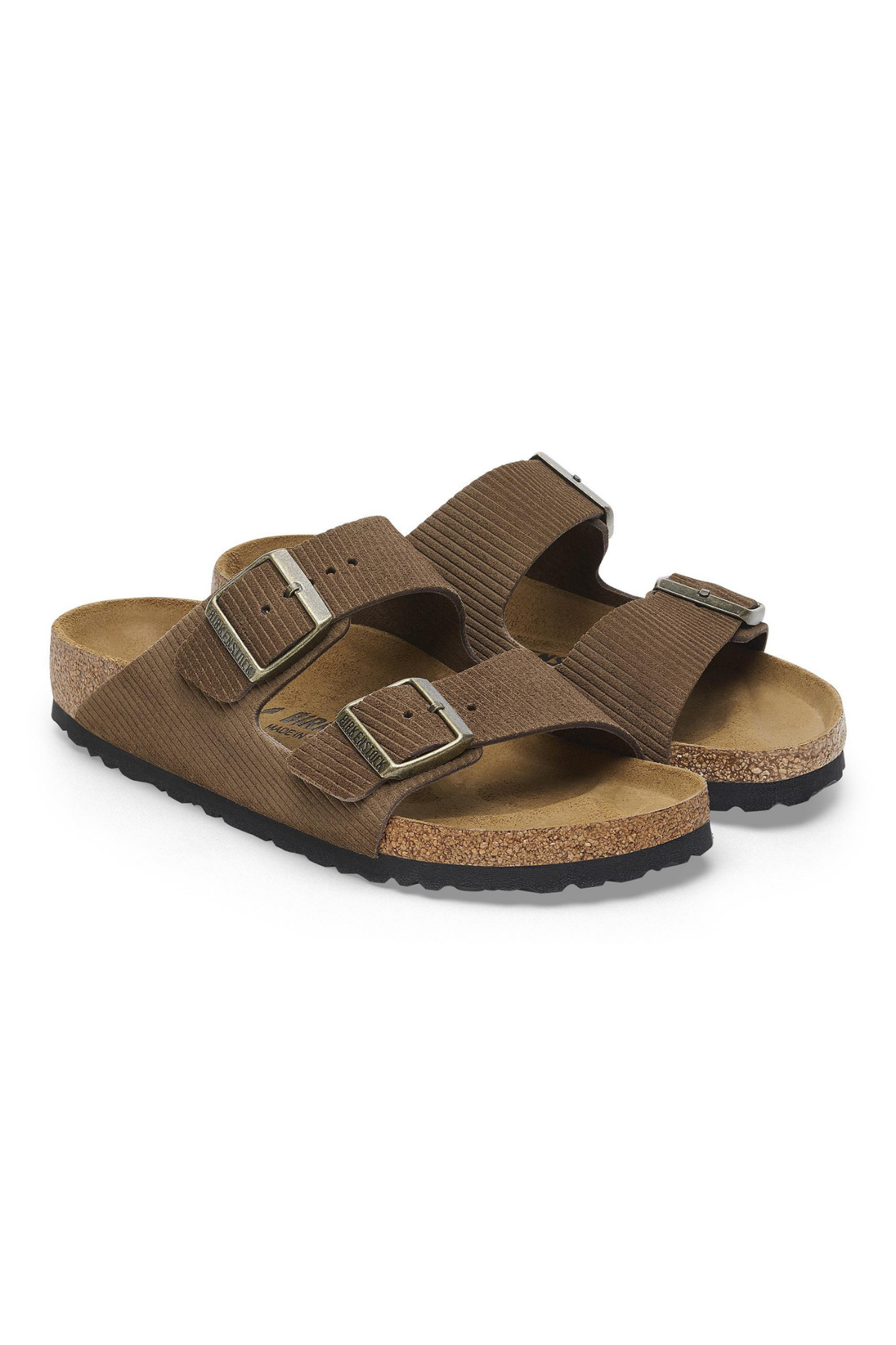 Arizona Corduroy Dark Tea Embossed Suede Leather Regular