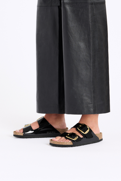 Arizona Big Buckle Patent Black/gold Birko-flor Étroit