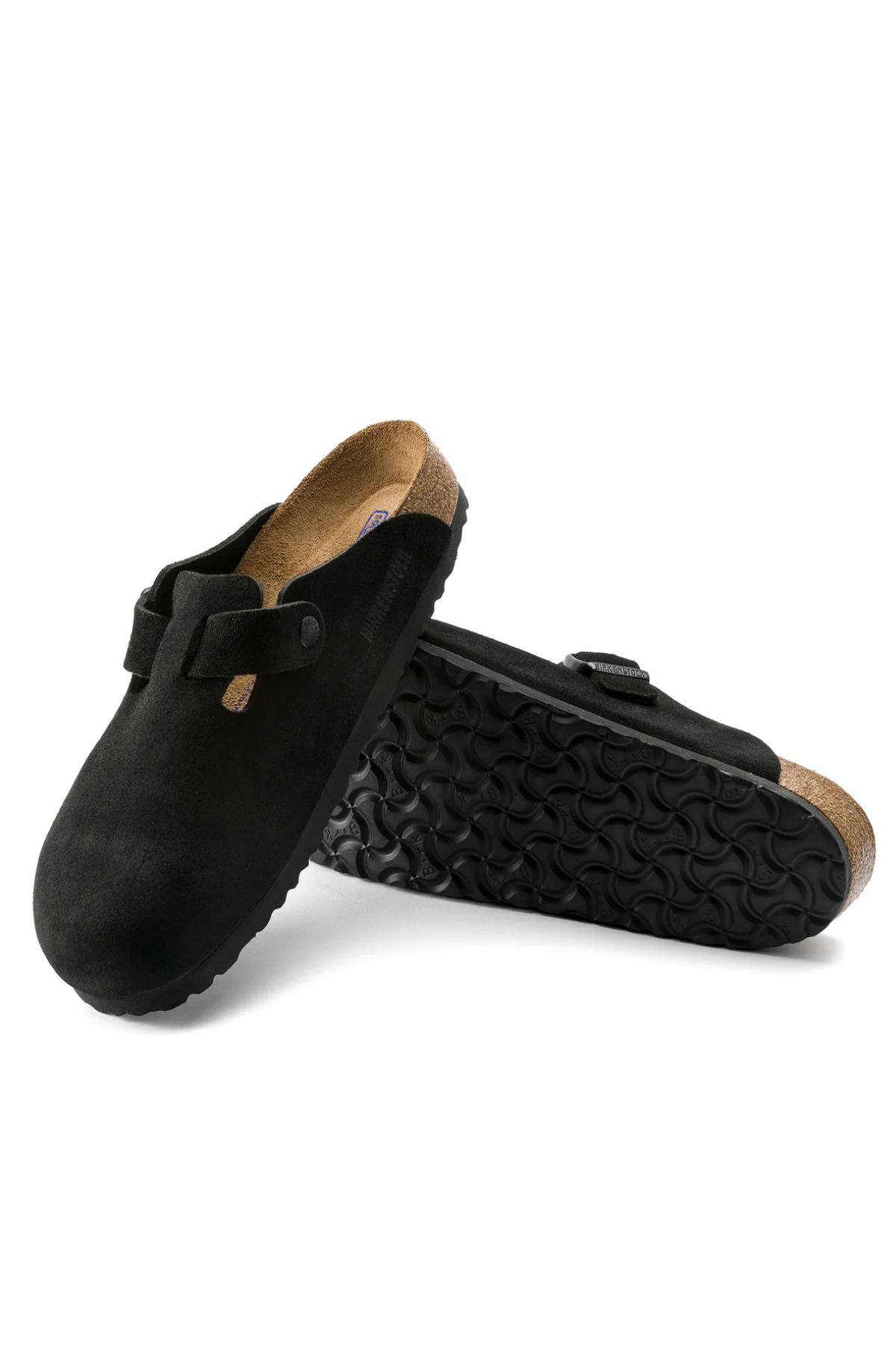 Boston Sfb Black Suede Leather Narrow