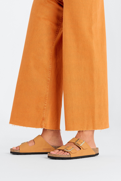 Arizona Cuir Nubuck Orange Brûlé Étroit