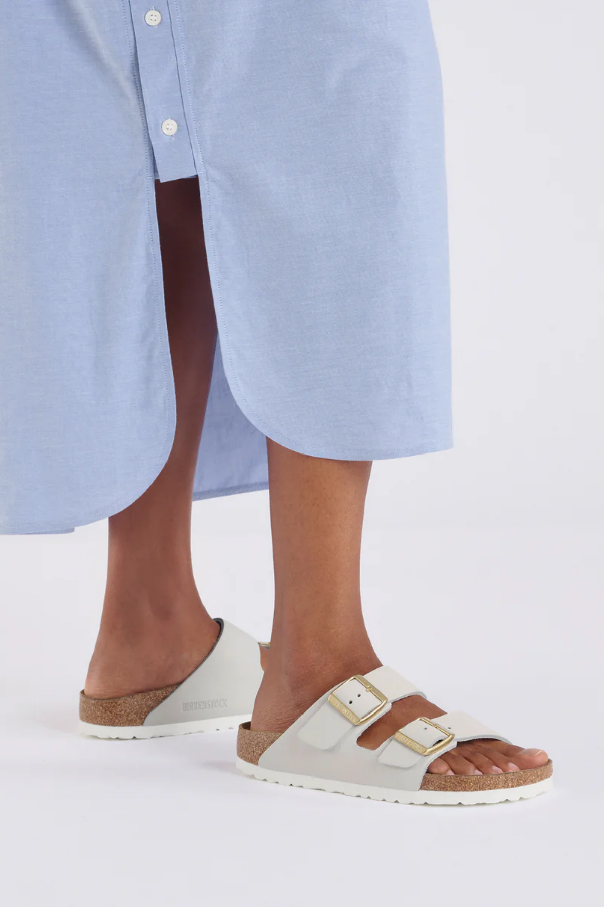 Arizona Antique White Nubuck Cuir Étroit