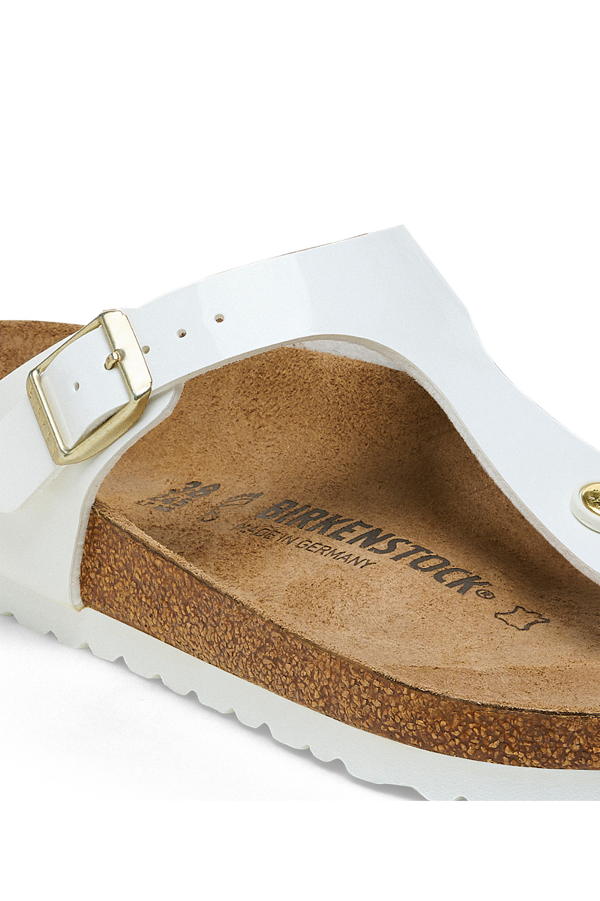 Gizeh Patent White Birko-flor Regular