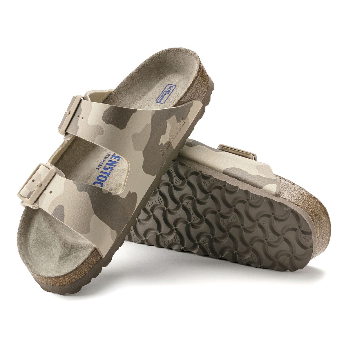 Arizona Soft Footbed Sandal Desert Soil Camo Gray/Taupe