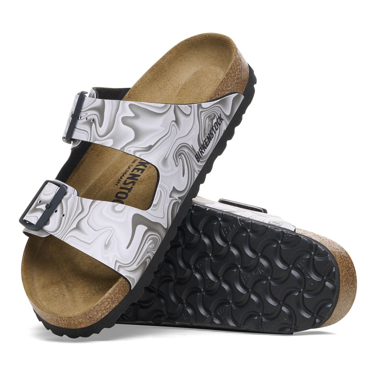 Arizona Birko-Flor Sandal Marble Black