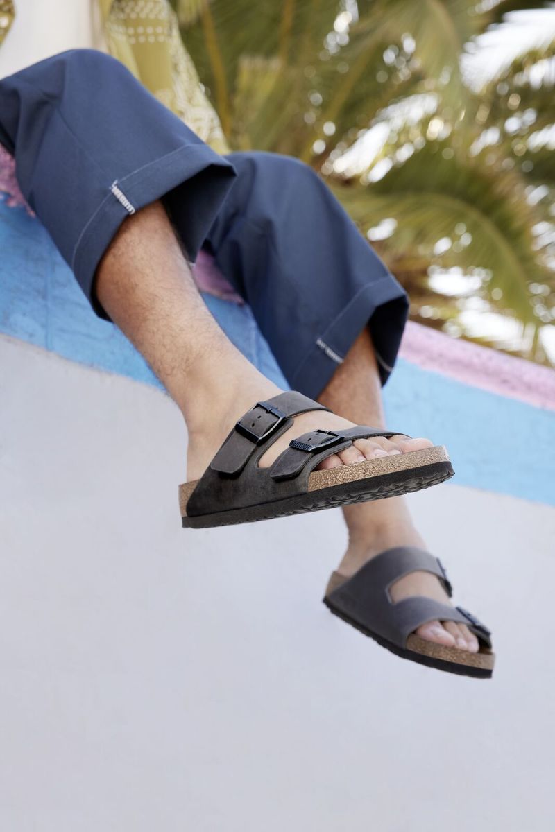 Arizona Soft Footbed Iron Grey Huiled