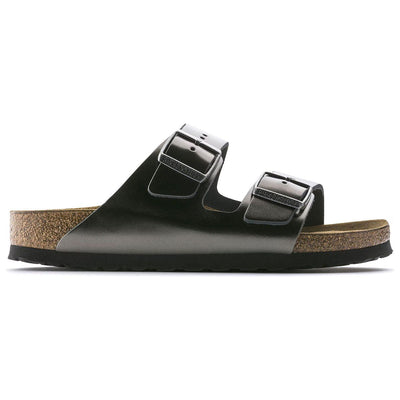 Birken®Stock Arizona Sandales femme Soft Footbed anthracite métallisé
