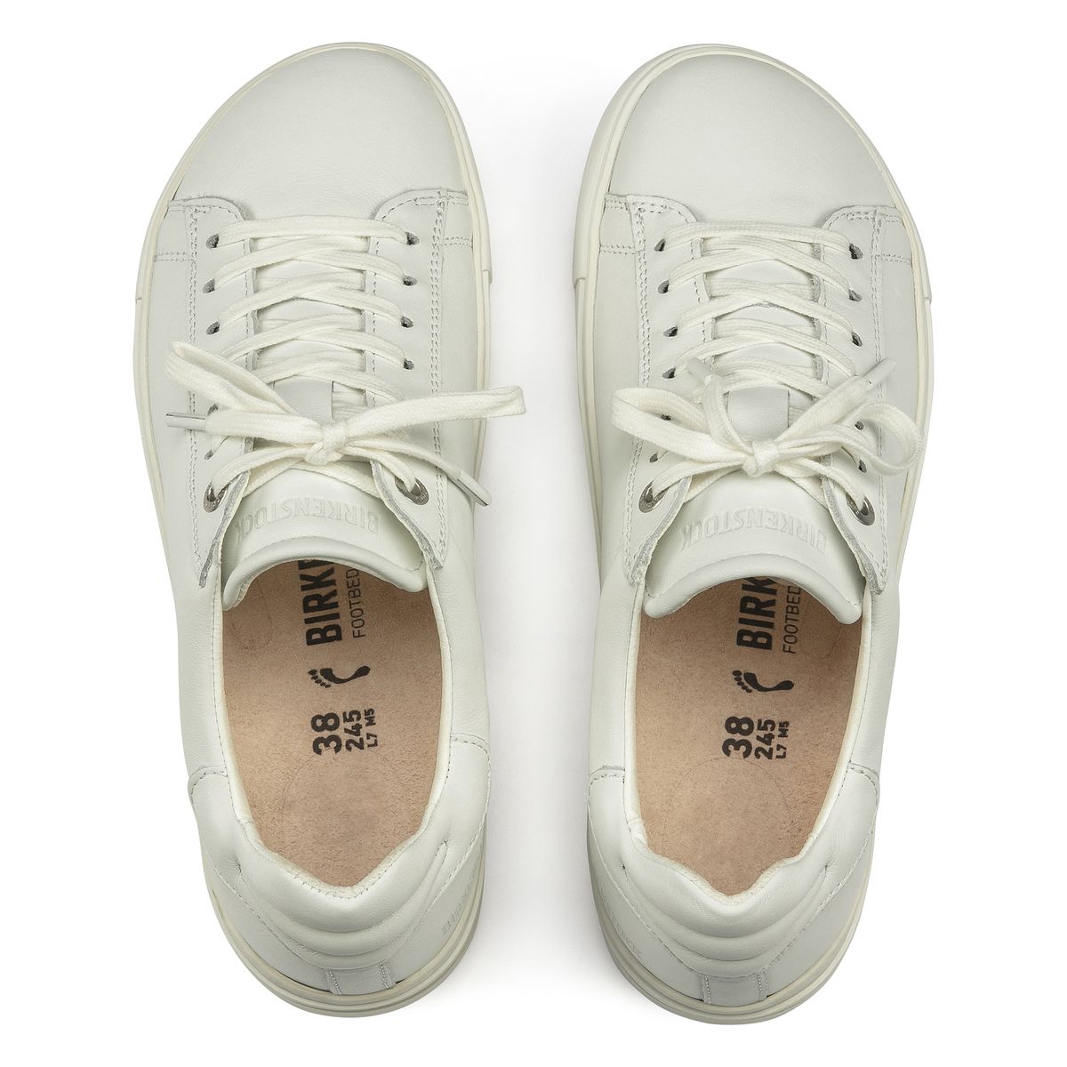 Bend Leather Lace-Up Sneaker White (Unisex)