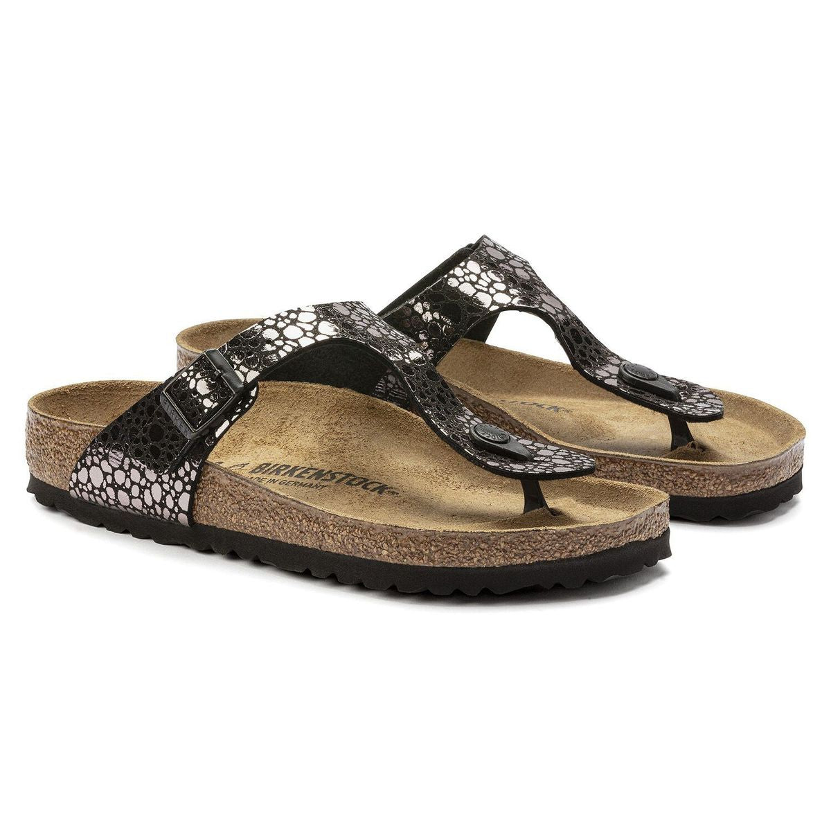 Birken®Stock Gizeh Birko-Flor en Noir Métallisé
