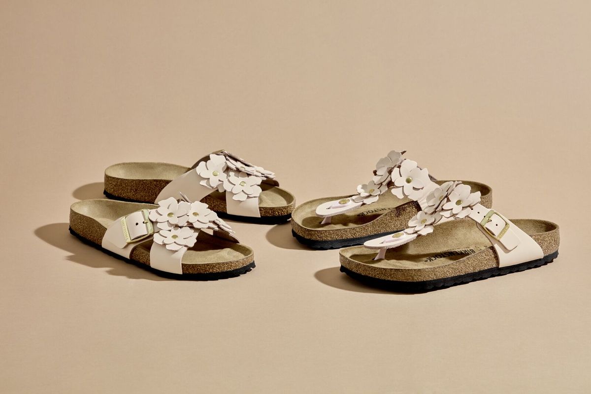 Tong Gizeh en cuir rose clair