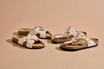 Tong Gizeh en cuir rose clair