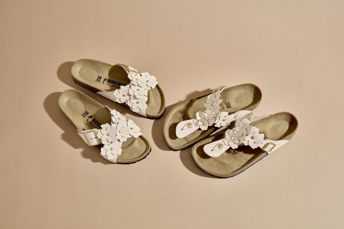 Tong Gizeh en cuir rose clair