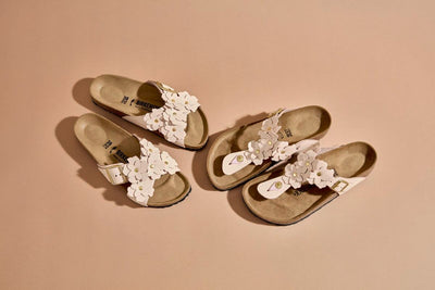 Tong Gizeh en cuir rose clair