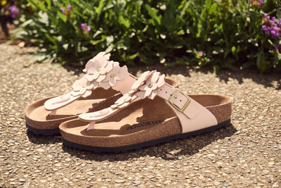 Tong Gizeh en cuir rose clair