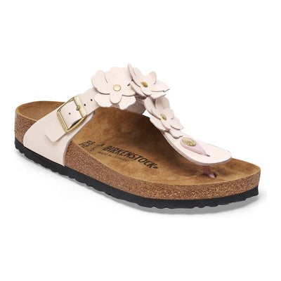 Tong Gizeh en cuir rose clair