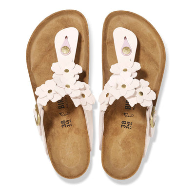 Tong Gizeh en cuir rose clair