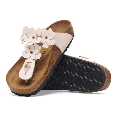Tong Gizeh en cuir rose clair