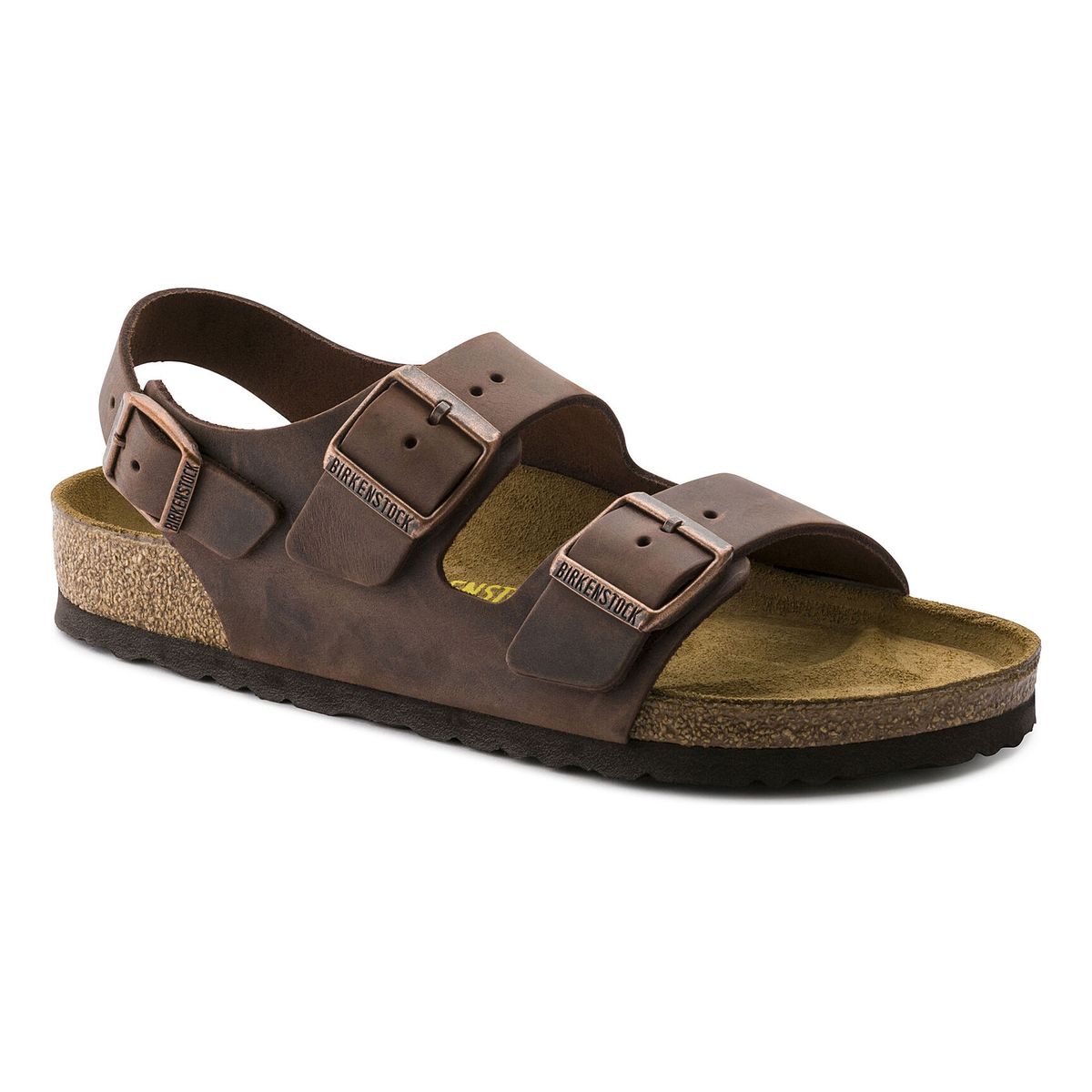 Milano Oiled Leather Unisex Sandal in Habana