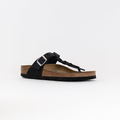 Gizeh Braided Geöltes Leder (Damen) - Schwarz