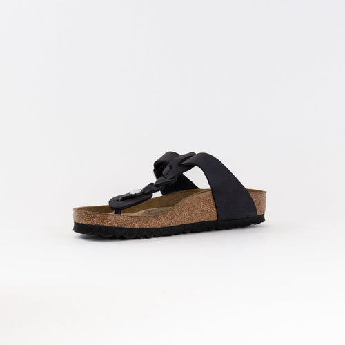 Gizeh Braided Geöltes Leder (Damen) - Schwarz