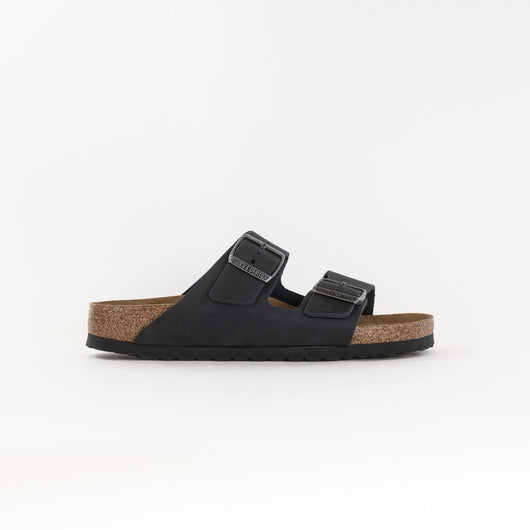 Arizona Weiches Fußbett (Unisex) - Schwarz Geöltes Leder