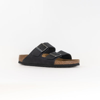 Arizona Weiches Fußbett (Unisex) - Schwarz Geöltes Leder