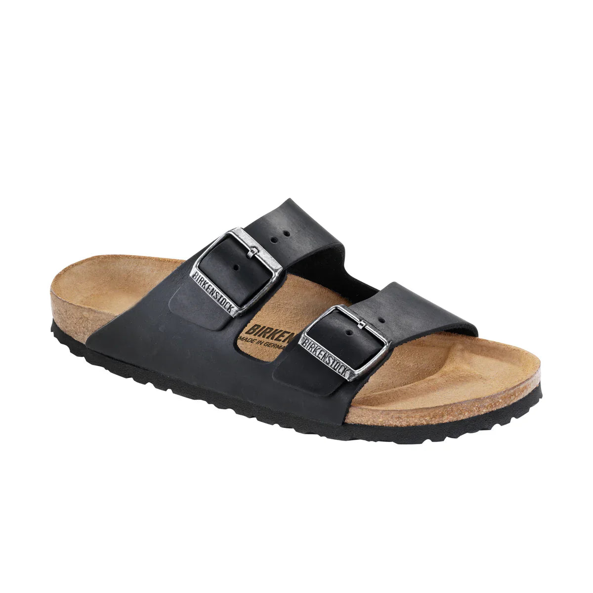 Arizona Cuir Huilé Noir Étroit