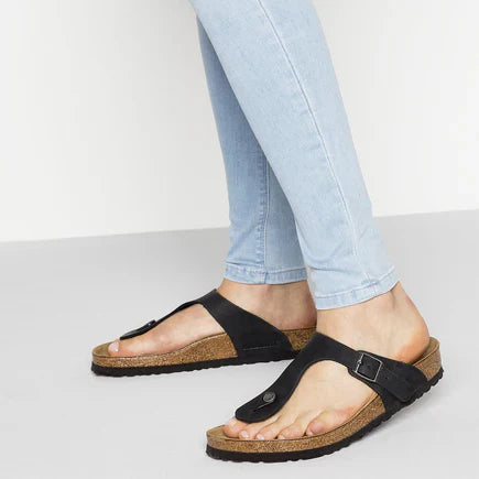 Gizeh cuir huilé noir