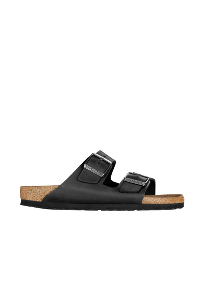 Arizona Cuir Huilé Noir Étroit